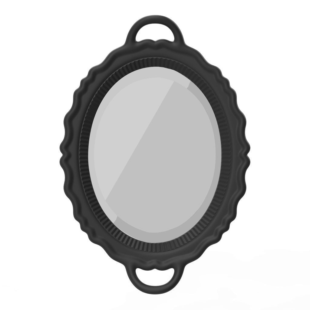 [product_category]-Qeeboo Plateau Miroir Mirror 110x76,5 Cm, Black-Qeeboo-8052049053013-41001BL-QEE-2