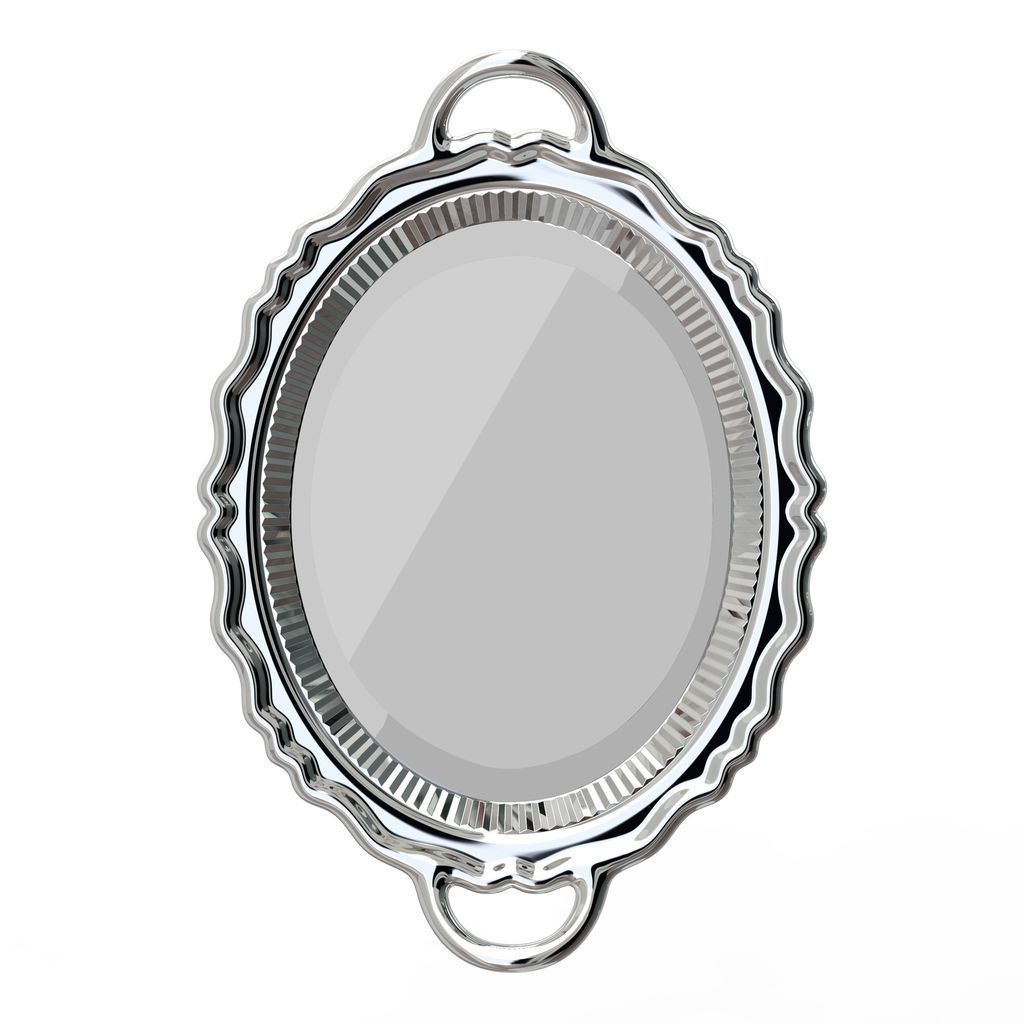 [product_category]-Qeeboo Plateau Miroir Mirror Metal Finish 110x76,5 Cm, Silver-Qeeboo-8052049053044-41001SI-QEE-2