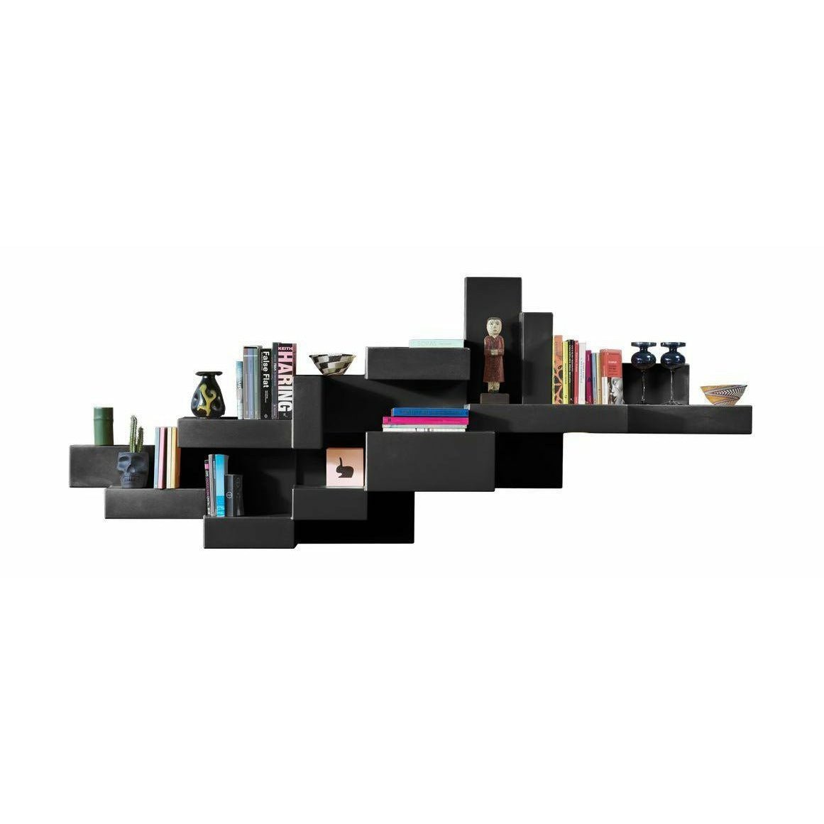 [product_category]-Qeeboo Primitive Bookcase By Studio Nucleo, Black-Qeeboo-44001BL-QEE-1