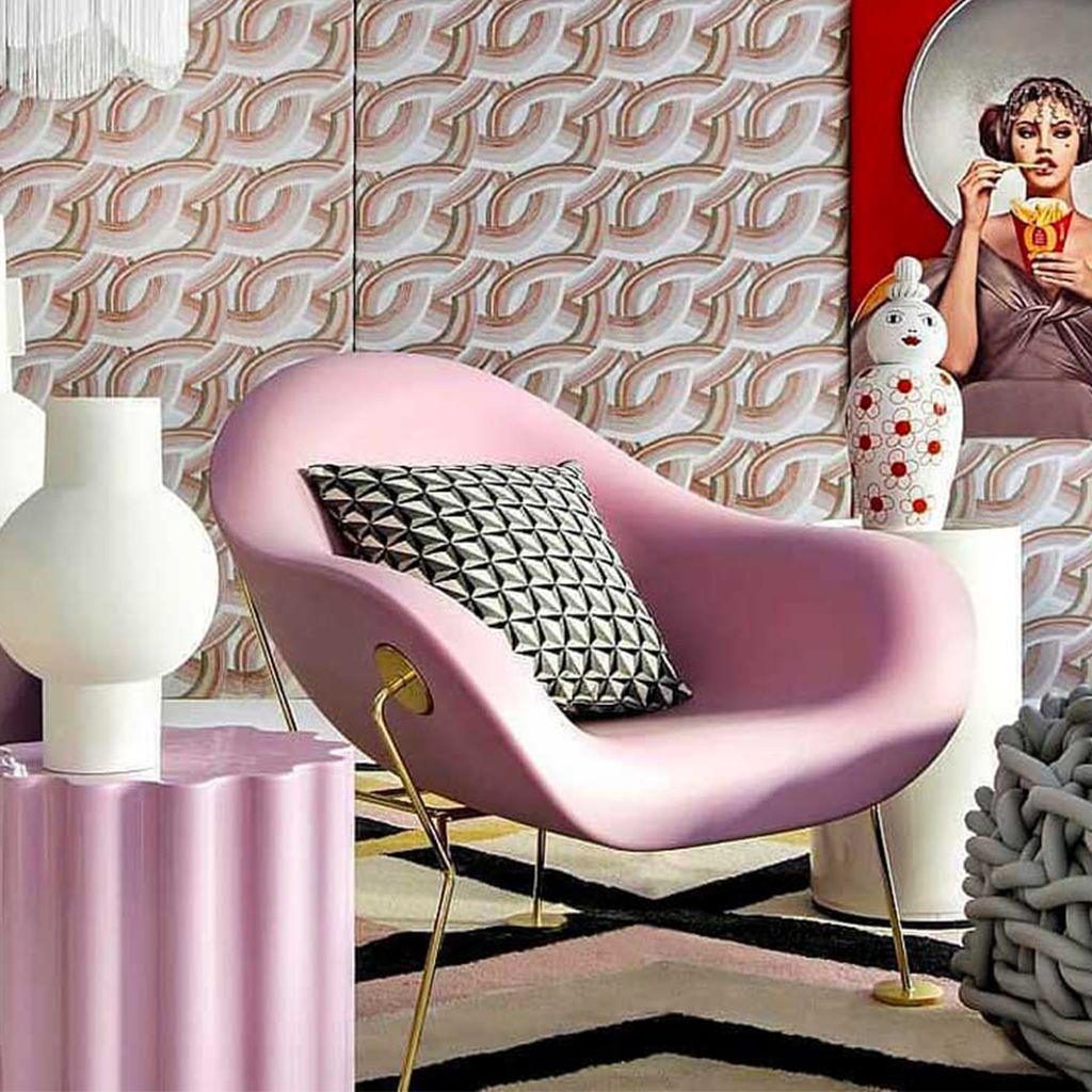 [product_category]-Qeeboo Pupa Armchair Brass Frame Indoor, Pink-Qeeboo-8052049052825-60001PI-BR-QEE-4