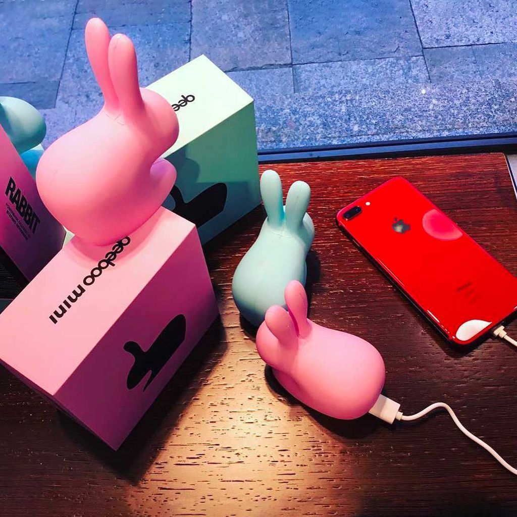 [product_category]-Qeeboo Rabbit Mini Portable Charger, Blue-Qeeboo-8052049053389-90008LBX5-QEE-6