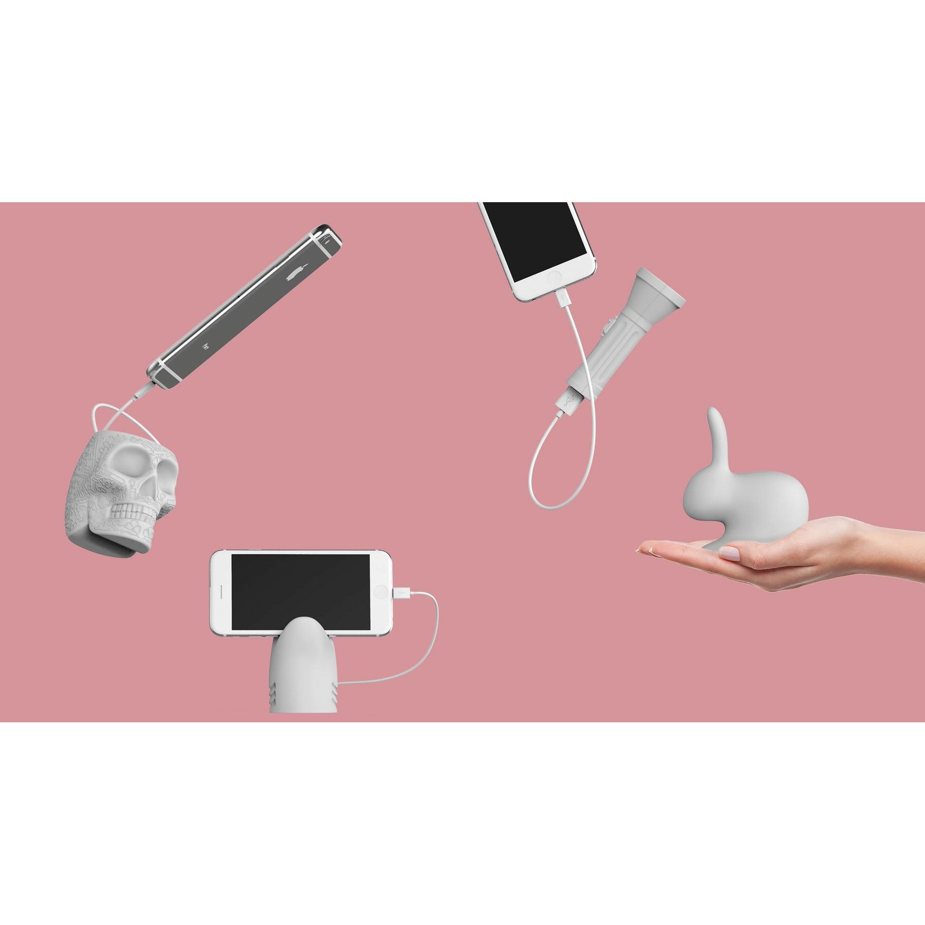 [product_category]-Qeeboo Rabbit Mini Portable Charger, Blue-Qeeboo-8052049053389-90008LBX5-QEE-7