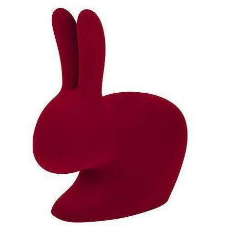 [product_category]-Qeeboo Rabbit Velvet Bookend Xs, Red-Qeeboo-8052049053808-90007RE-FL-QEE-1