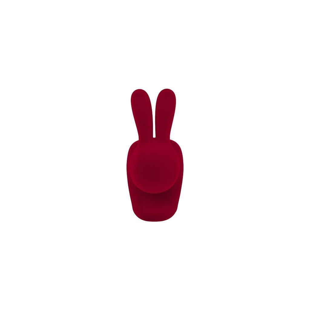 [product_category]-Qeeboo Rabbit Velvet Bookend Xs, Red-Qeeboo-8052049053808-90007RE-FL-QEE-2