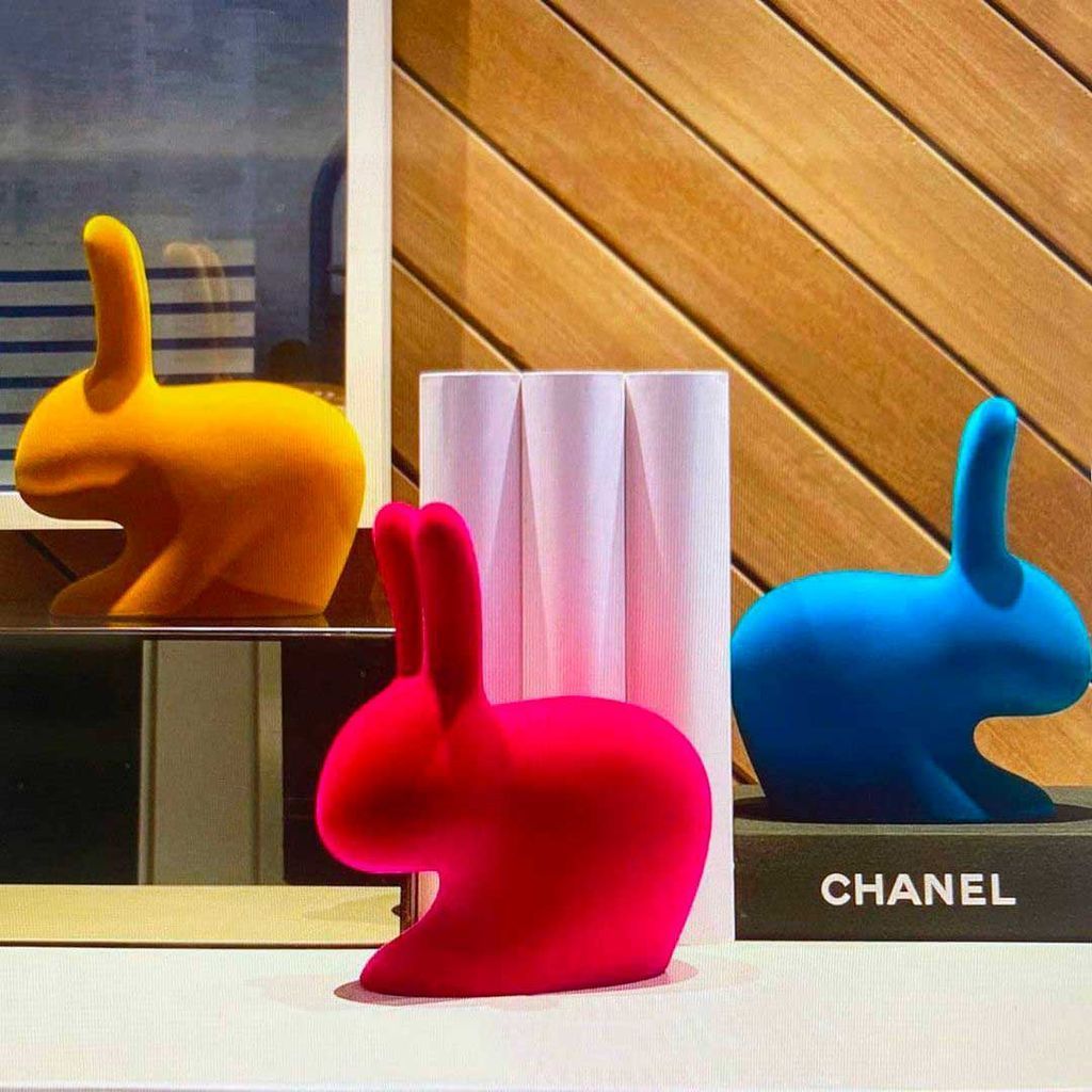 [product_category]-Qeeboo Rabbit Velvet Bookend Xs, Red-Qeeboo-8052049053808-90007RE-FL-QEE-6