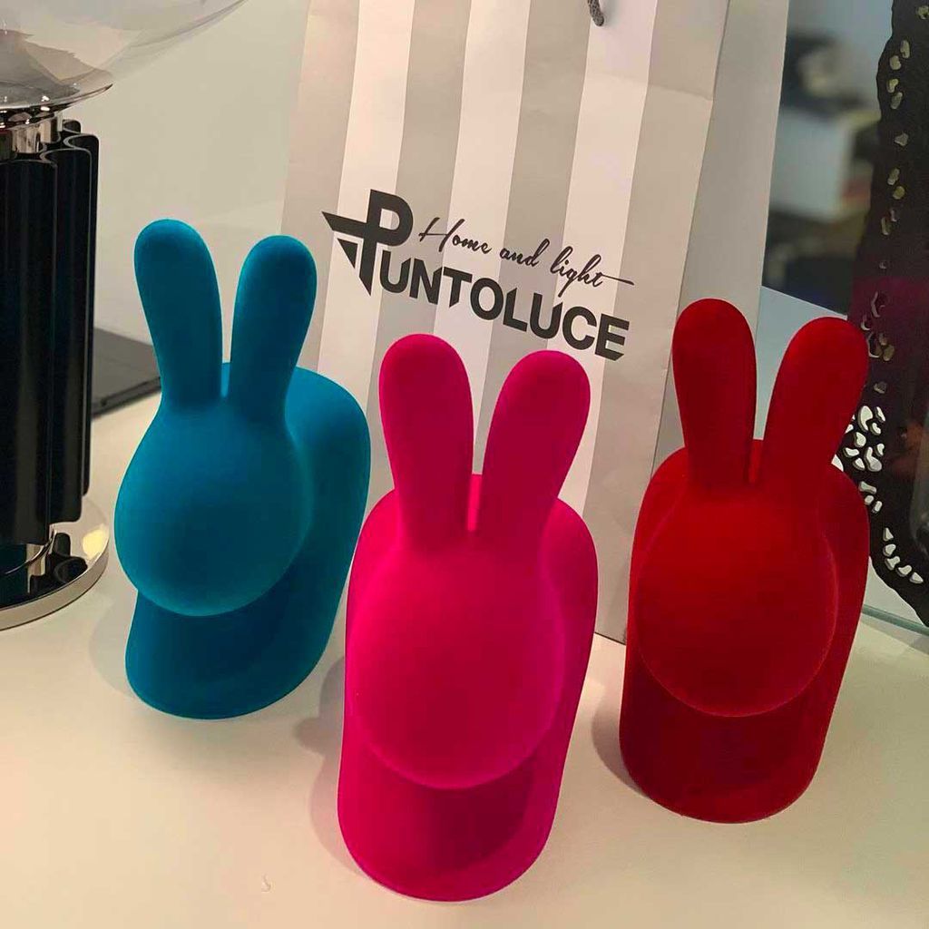 [product_category]-Qeeboo Rabbit Velvet Bookend Xs, Red-Qeeboo-8052049053808-90007RE-FL-QEE-9