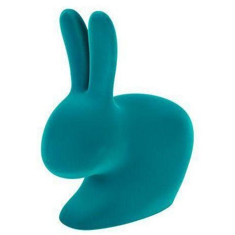 [product_category]-Qeeboo Rabbit Velvet Bookend Xs, Turquoise-Qeeboo-8052049053860-90007LB-FL-QEE-1