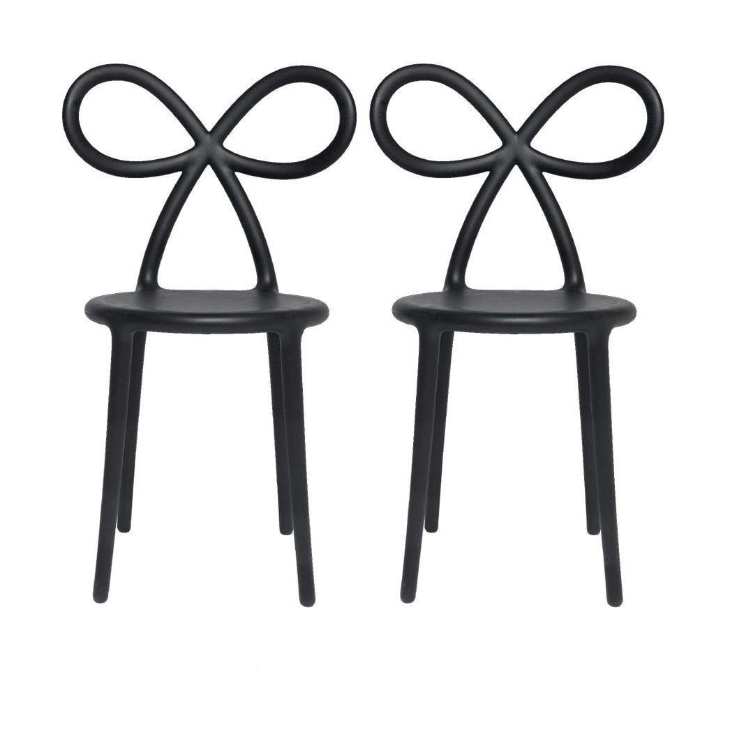 [product_category]-Qeeboo Ribbon Chair By Nika Zupanc Set Of 2, Black-Qeeboo-8052049050630-80001BL-O-QEE-1