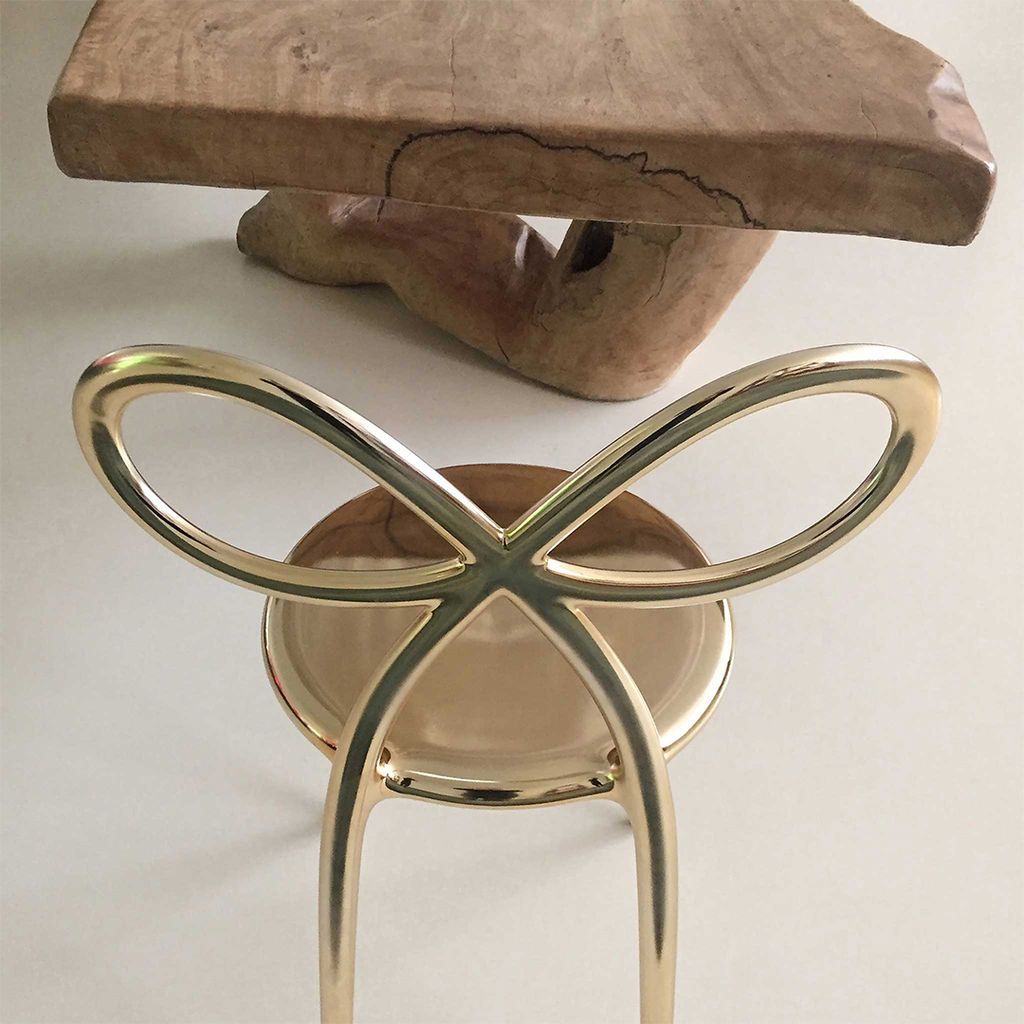 [product_category]-Qeeboo Ribbon Chair Metal Finish By Nika Zupanc Set Of 2, Gold-Qeeboo-8052049051705-80002GO-QEE-5