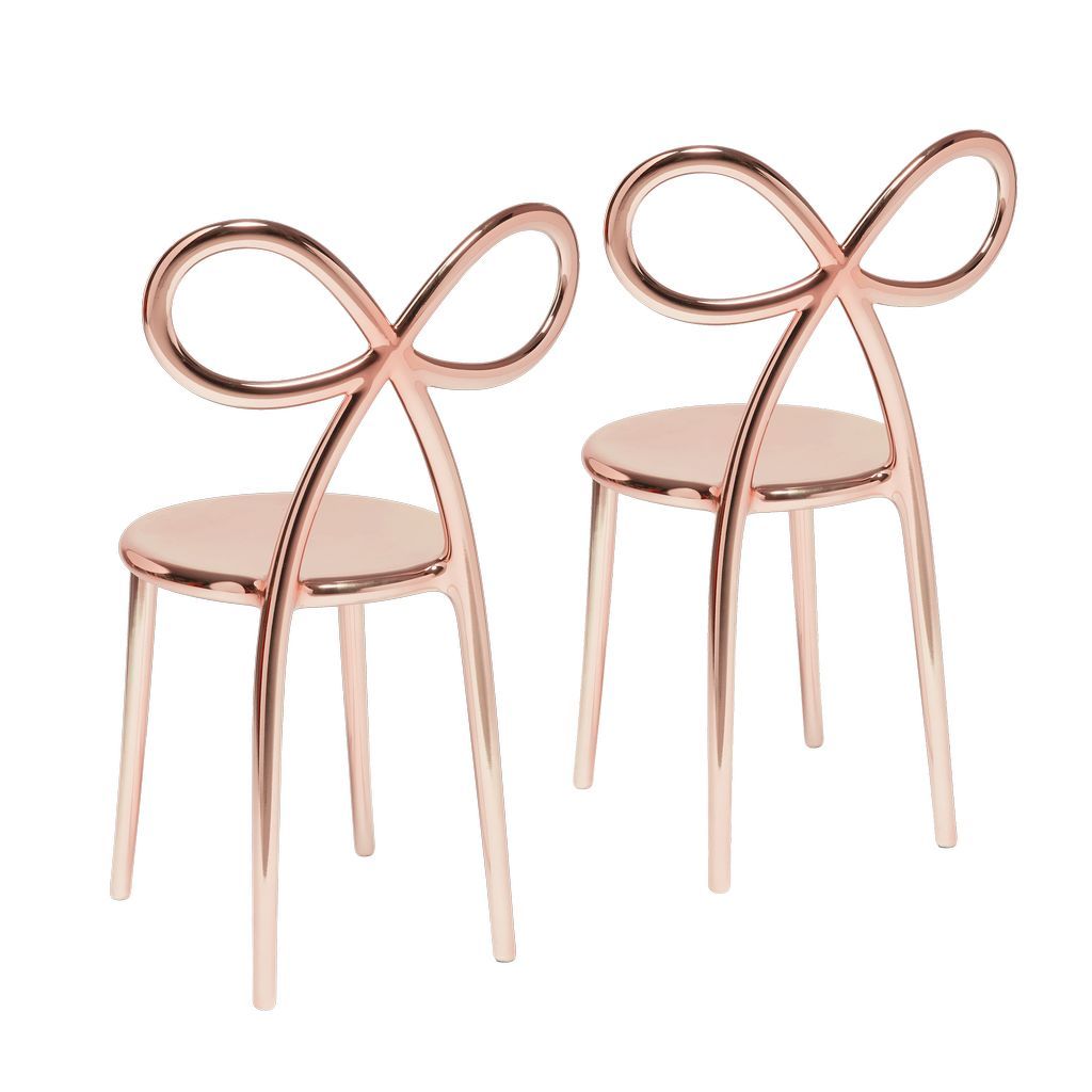 [product_category]-Qeeboo Ribbon Chair Metal Finish By Nika Zupanc Set Of 2, Pink Gold-Qeeboo-8052049051729-80002PG-QEE-3