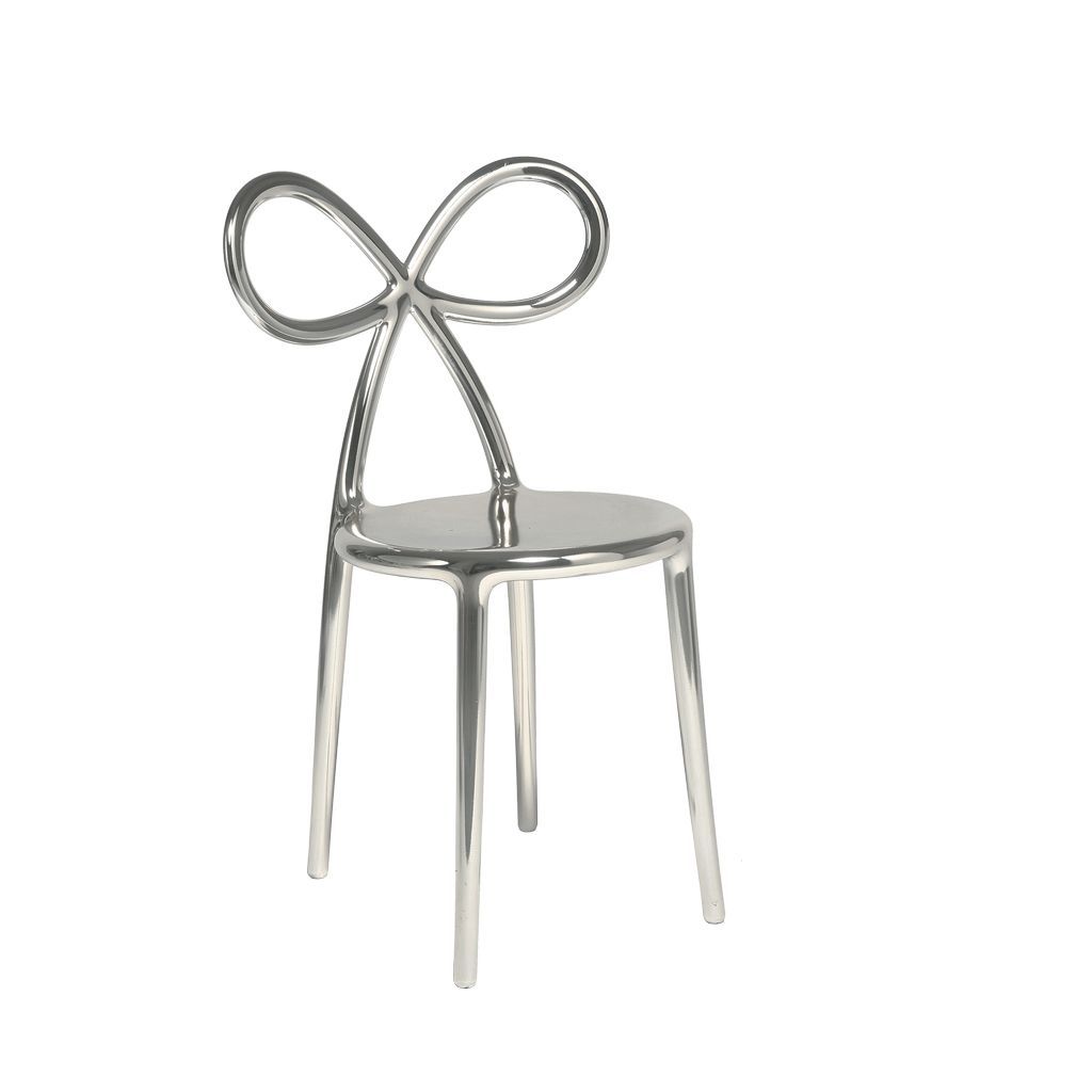 [product_category]-Qeeboo Ribbon Chair Metal Finish By Nika Zupanc, Silver-Qeeboo-8052049051750-80002SI-S-QEE-2