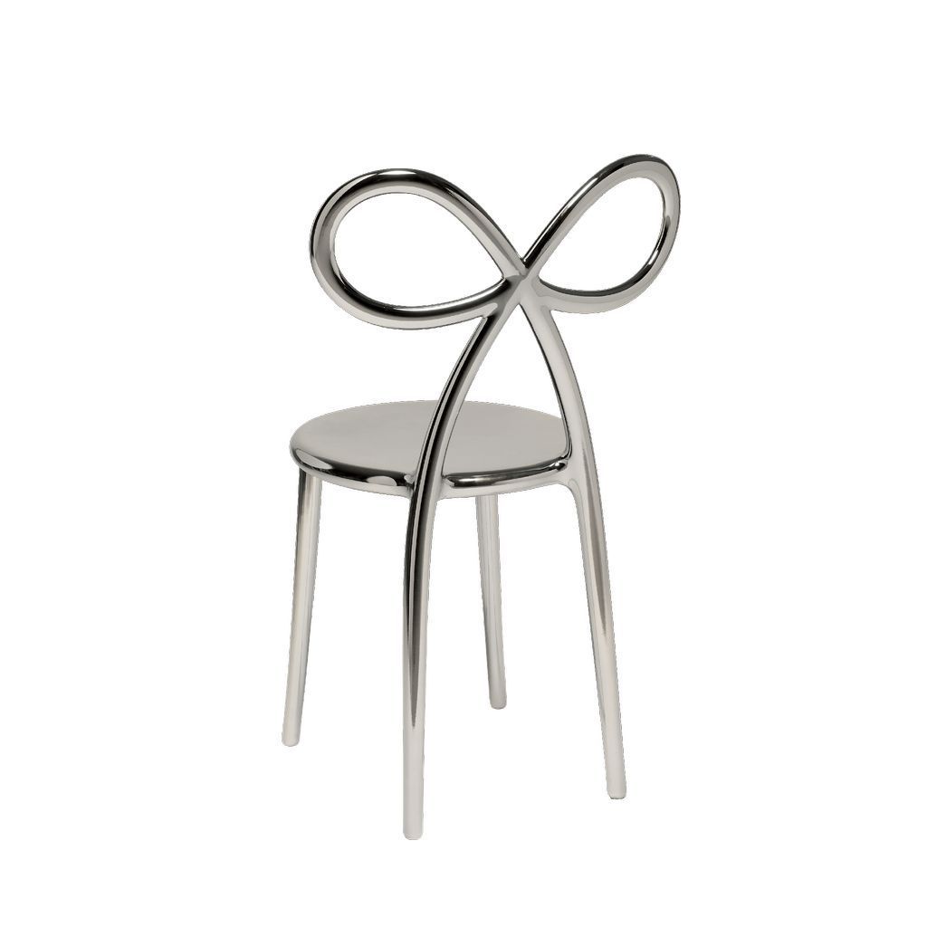 [product_category]-Qeeboo Ribbon Chair Metal Finish By Nika Zupanc, Silver-Qeeboo-8052049051750-80002SI-S-QEE-3