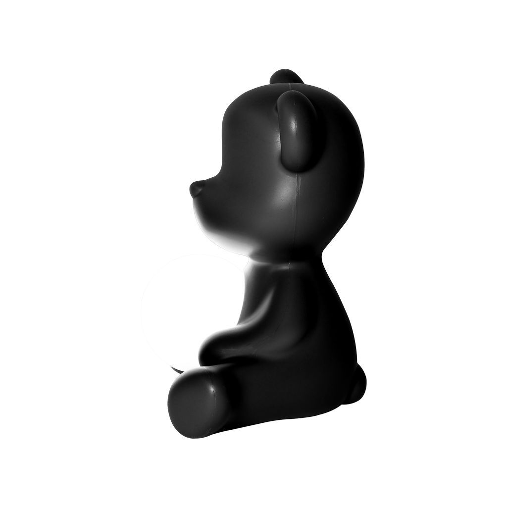 [product_category]-Qeeboo Teddy Girl Led Rechargeable Table Lamp, Black-Qeeboo-8052049054058-25001BL-QEE-4