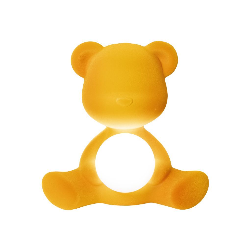 [product_category]-Qeeboo Teddy Girl Led Rechargeable Table Lamp Velvet Finish, Dark Gold-Qeeboo-8052049054621-25002DG-FL-QEE-2