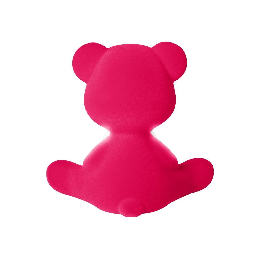 [product_category]-Qeeboo Teddy Girl Led Rechargeable Table Lamp Velvet Finish, Fuxia-Qeeboo-8052049054638-25002FX-FL-QEE-5