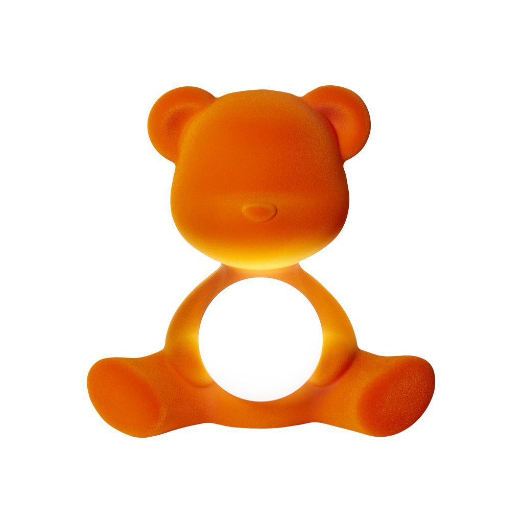 [product_category]-Qeeboo Teddy Girl Led Rechargeable Table Lamp Velvet Finish, Orange-Qeeboo-8052049054652-25002OR-FL-QEE-2