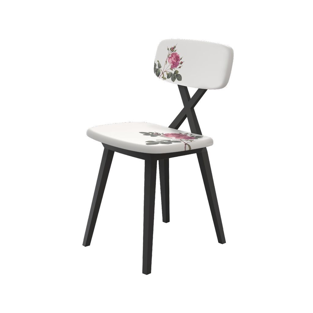 [product_category]-Qeeboo X Chair Upholstered Flowers Set Of 2-Qeeboo-8052049055246-16002FL-B-QEE-2