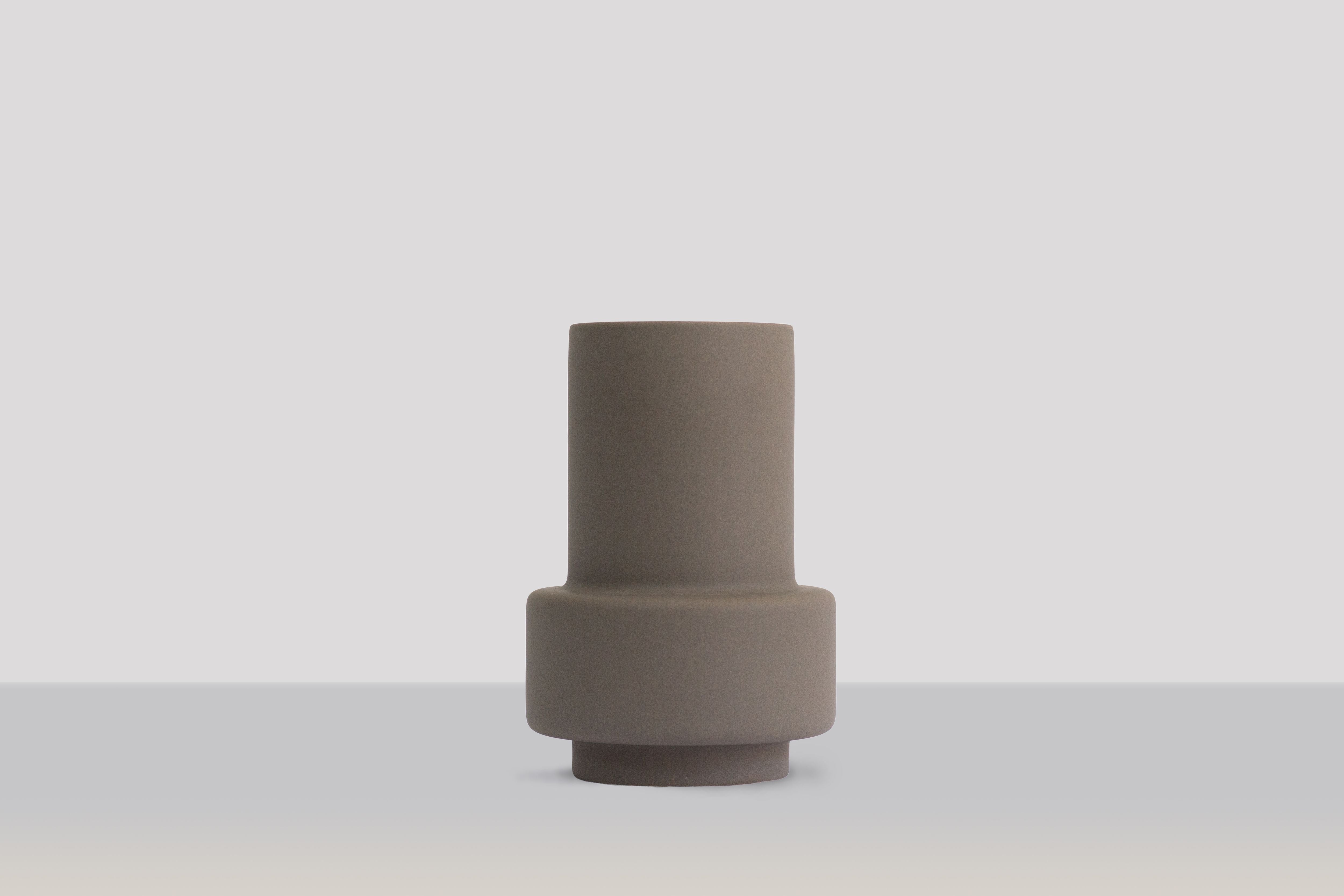 [product_category]-Ro Collection Hurricane Ceramic Vase Large, Dark Stone-Ro Collection-5712129036727-RD1144-039-G-2
