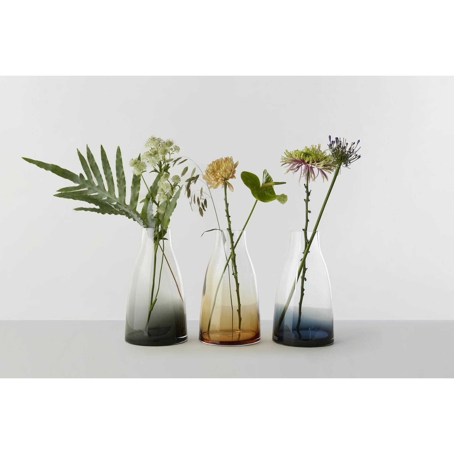 [product_category]-Ro Collection No. 3 Flower Vase øxh 19 X34, Smoked Grey-Ro Collection-5712129003309-RD1002-004-ROC-3