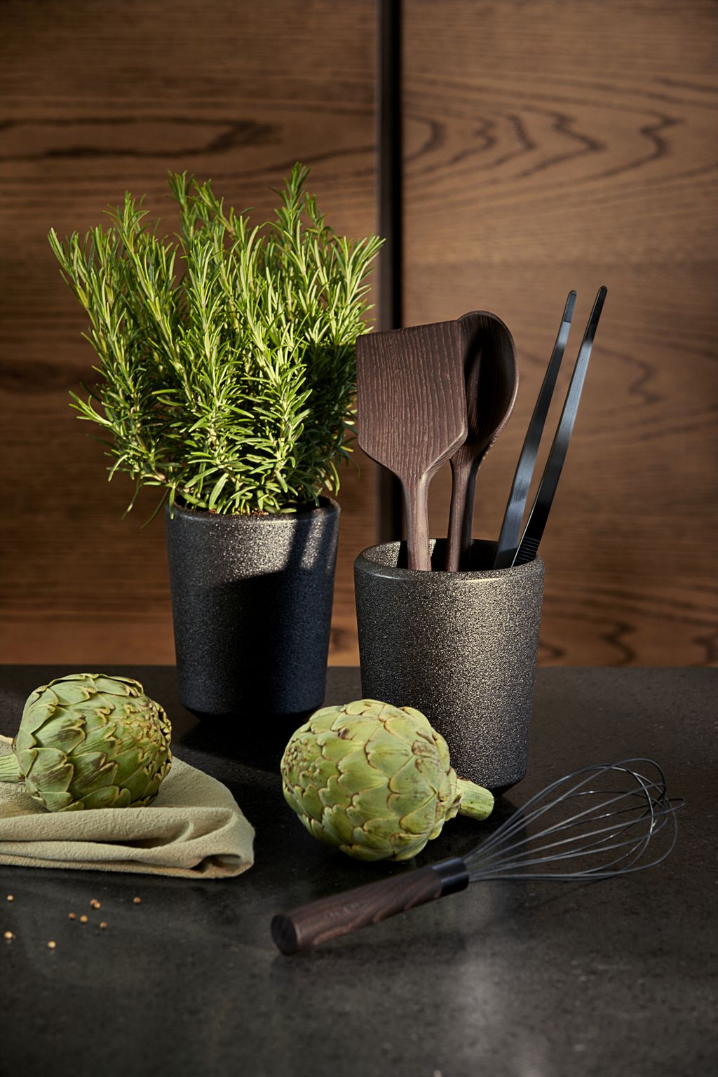[product_category]-Rosendahl Rå Utensil Holder H15.5 Cm, Black-Rosendahl-5709513231134-23113-ROS-11
