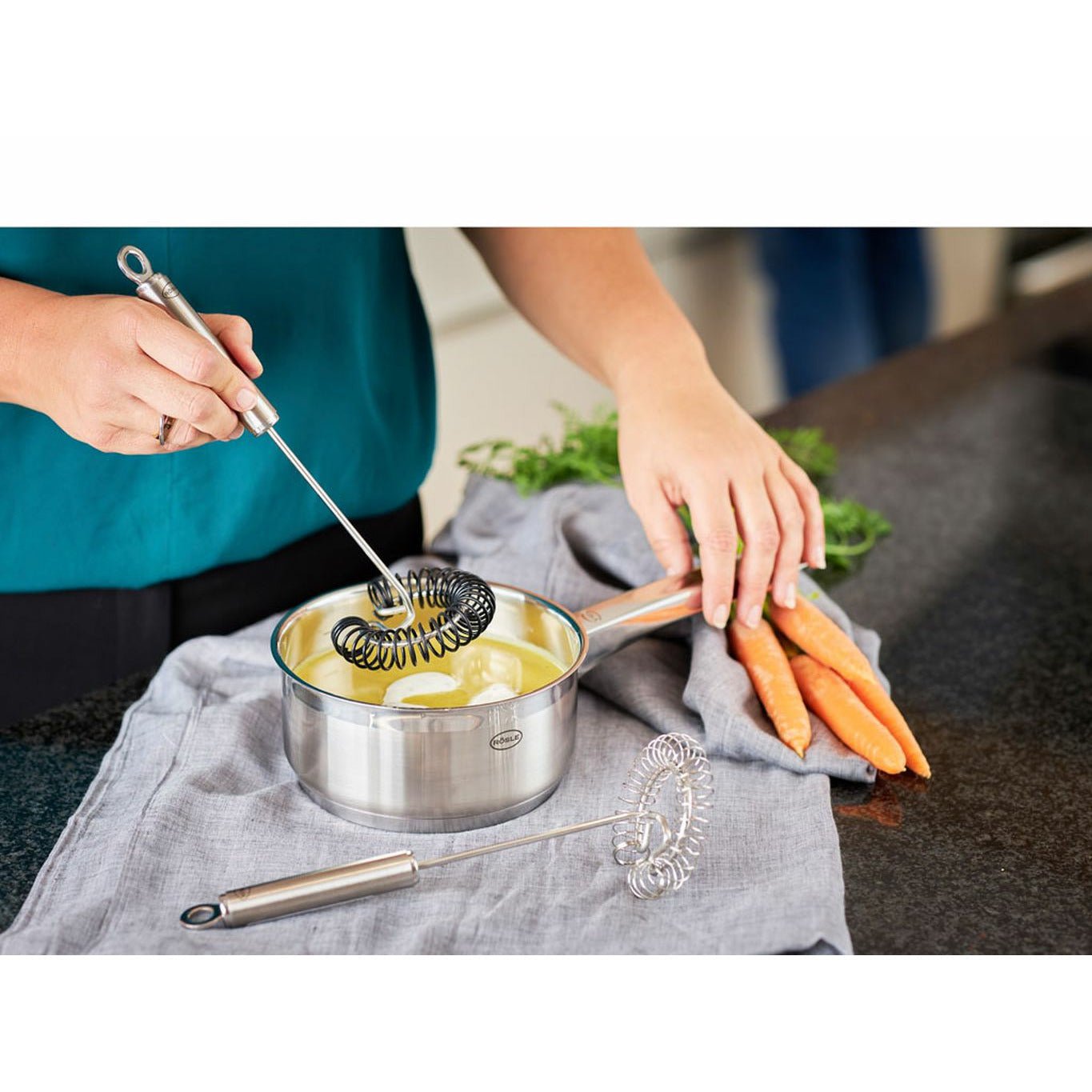 [product_category]-Rösle Spiral Whisk 8.5 X 27 Cm, Steel / Black-Rösle-4004293955456-22667-ROS-2