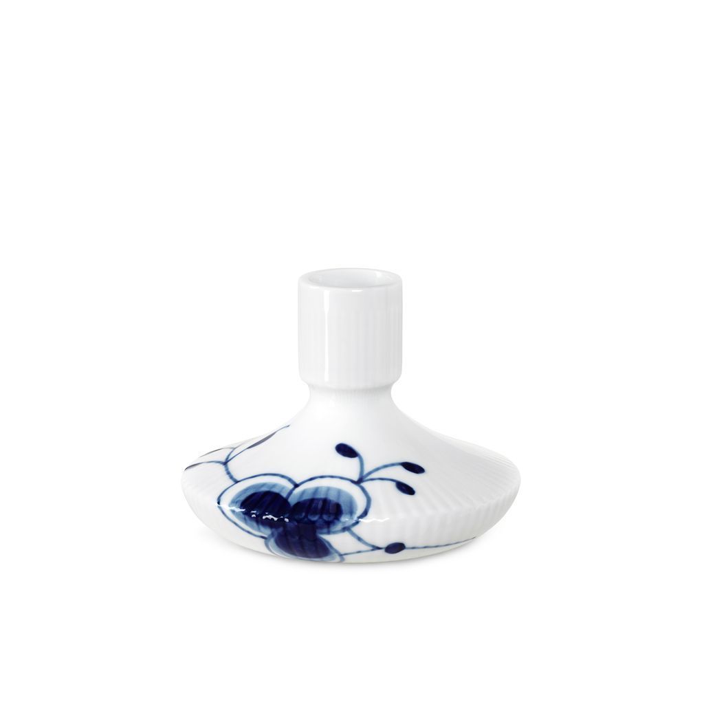 [product_category]-Royal Copenhagen Blue Fluted Mega Candlestick, 8 Cm-Royal Copenhagen-5705140738138-1061058-ROY-2