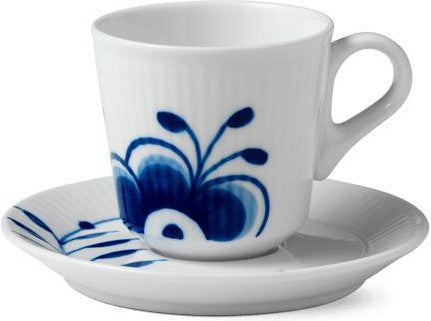 [product_category]-Royal Copenhagen Blue Fluted Mega Espresso Cup W. Saucer, 9cl-Royal Copenhagen-5705140714941-1016875-ROY-1