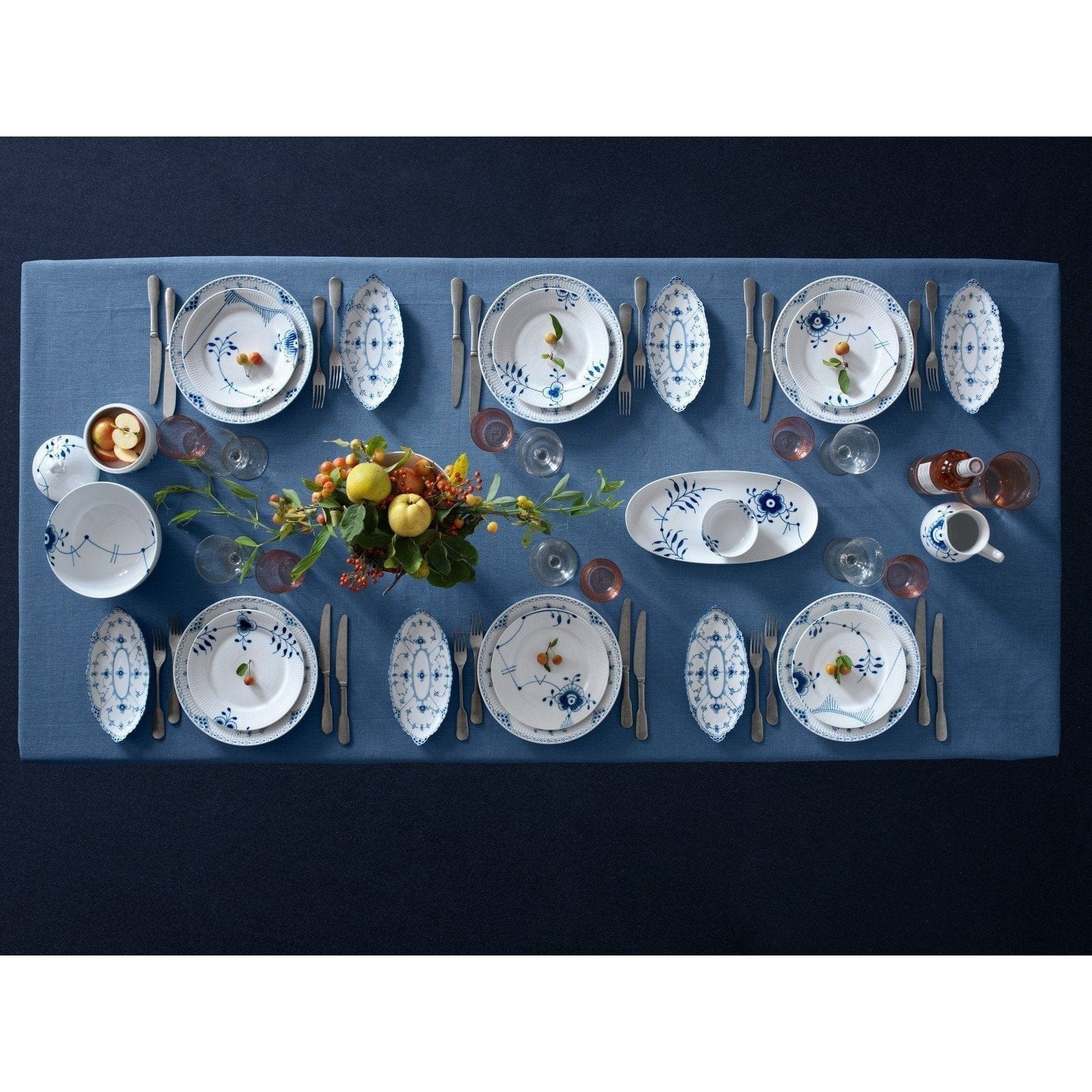 [product_category]-Royal Copenhagen Blue Fluted Mega Oval Serving Plate, 37cm-Royal Copenhagen-5705140733508-1028382-ROY-4