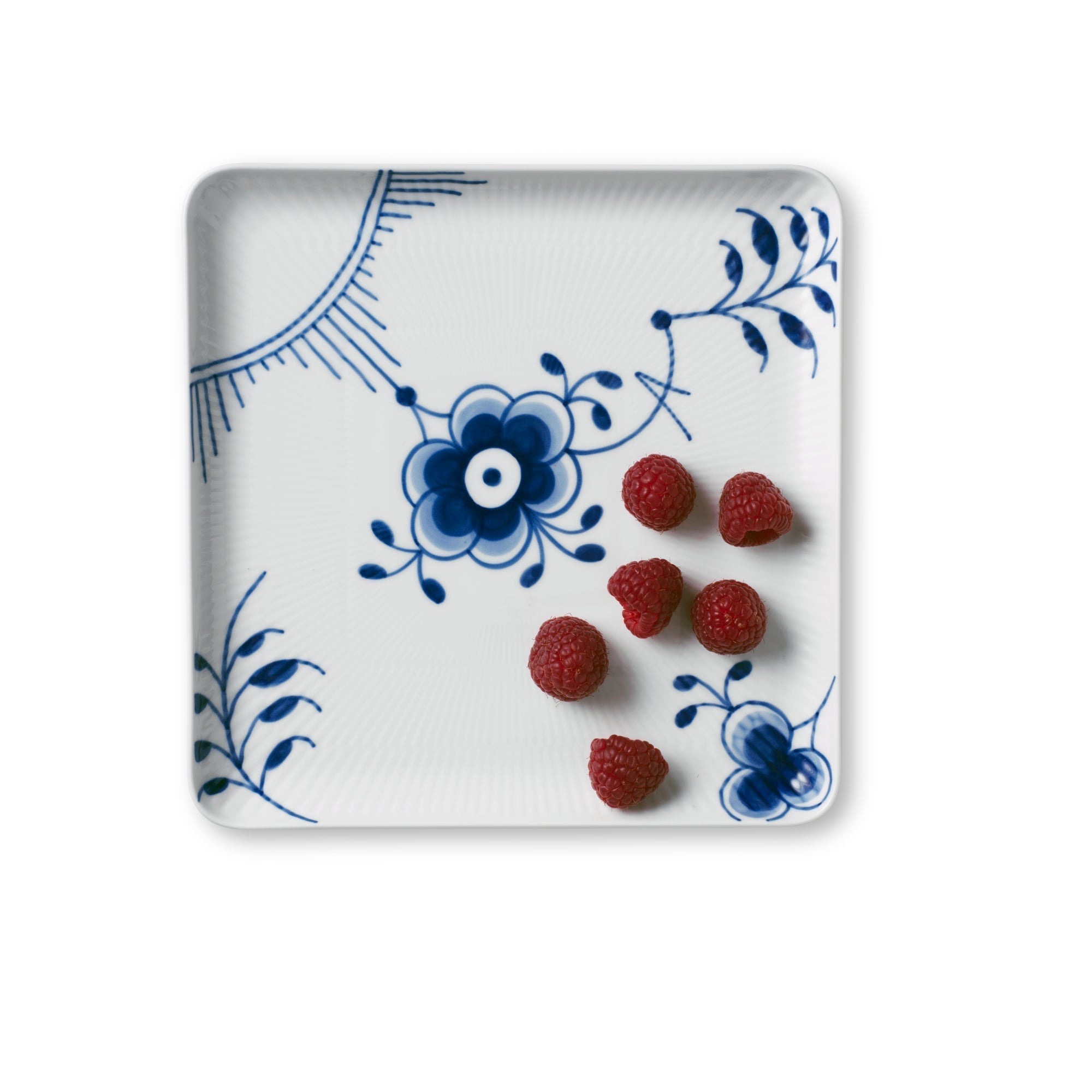 [product_category]-Royal Copenhagen Blue Fluted Mega Square Plate, 20cm-Royal Copenhagen-5705140733188-1027458-ROY-2
