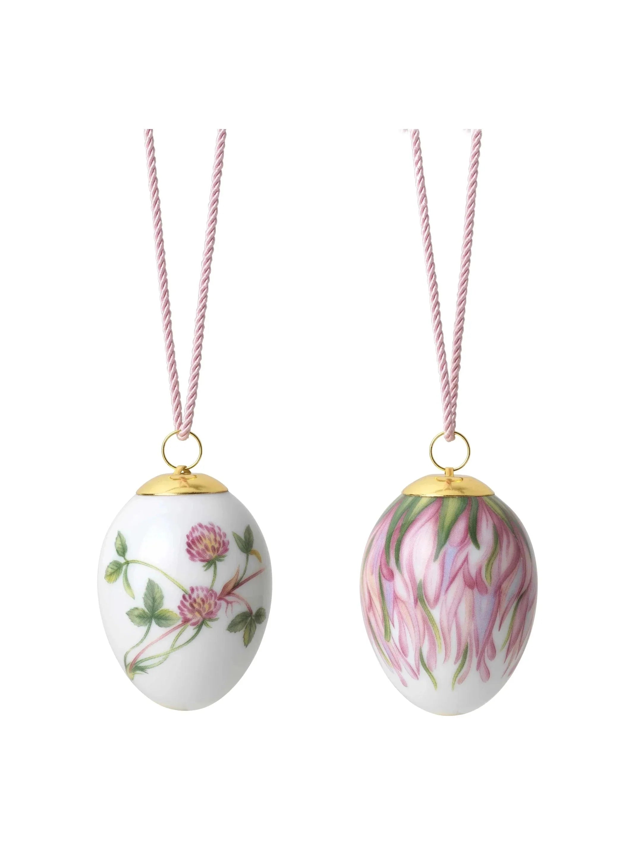 [product_category]-Royal Copenhagen Easter Pendant 2023, Red Clover & Leaves 2 Pcs-Royal Copenhagen-5705140742159-1066076-ROY-1