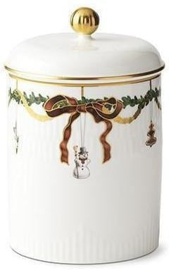 [product_category]-Royal Copenhagen Star Fluted Christmas Storage Box With Lid, 16cm-Royal Copenhagen-5705140727729-1024779-ROY-1