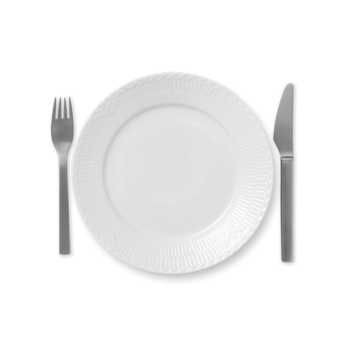 [product_category]-Royal Copenhagen White Fluted Half Lace Plate, 22cm-Royal Copenhagen-5705140175841-1017294-ROY-2
