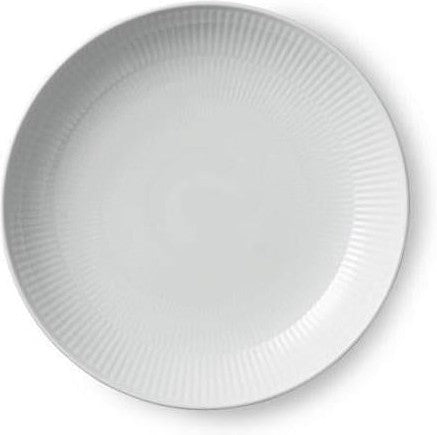 [product_category]-Royal Copenhagen White Fluted Modern Plate With High Rim, 25cm-Royal Copenhagen-5705140733461-1028378-ROY-1
