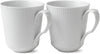 Royal Copenhagen White Fluted Mug 37cl, 2pcs.