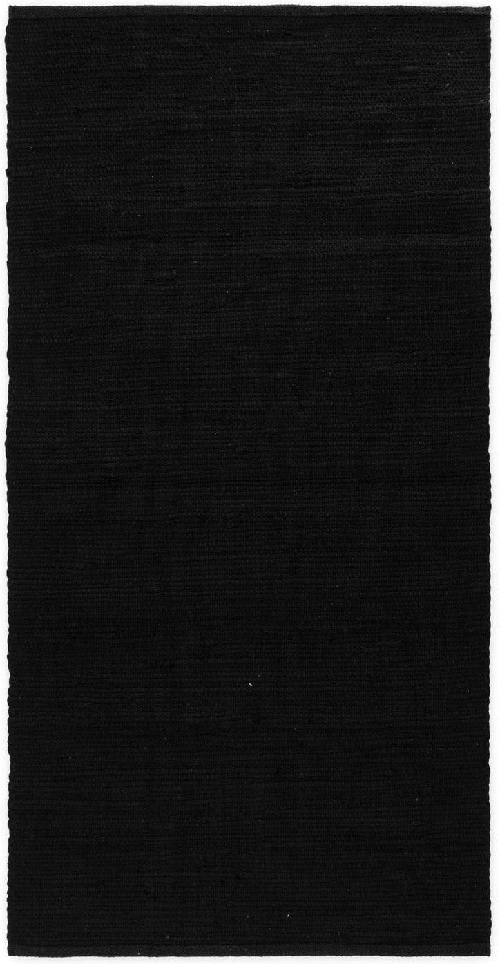 [product_category]-Rug Solid Cotton Carpet Black, 65 X 135 Cm-Rug Solid-5711655202019-20201-RUG-1