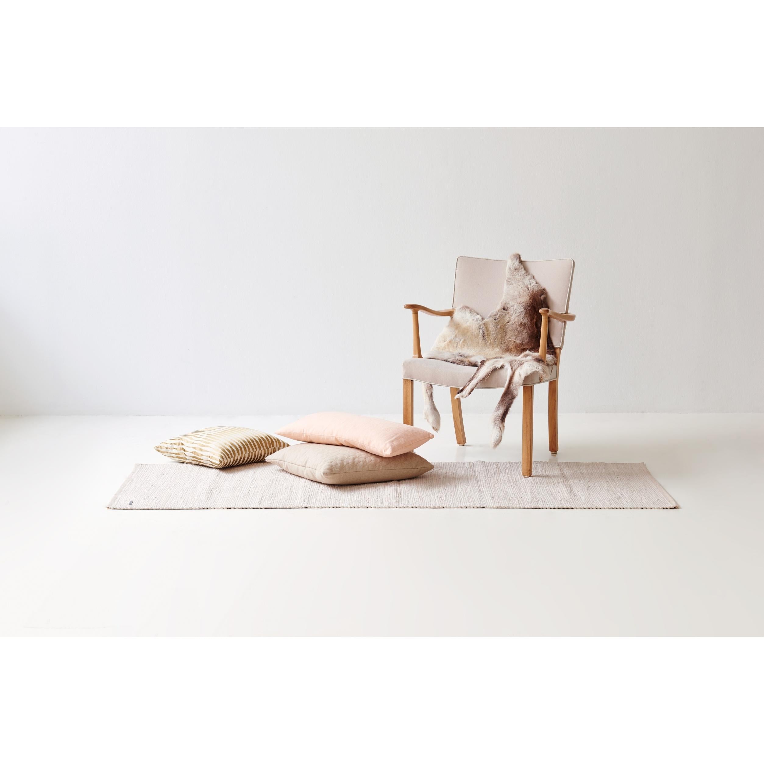 Rug Solid Cotton Carpet Desert White, 65 X 135 Cm