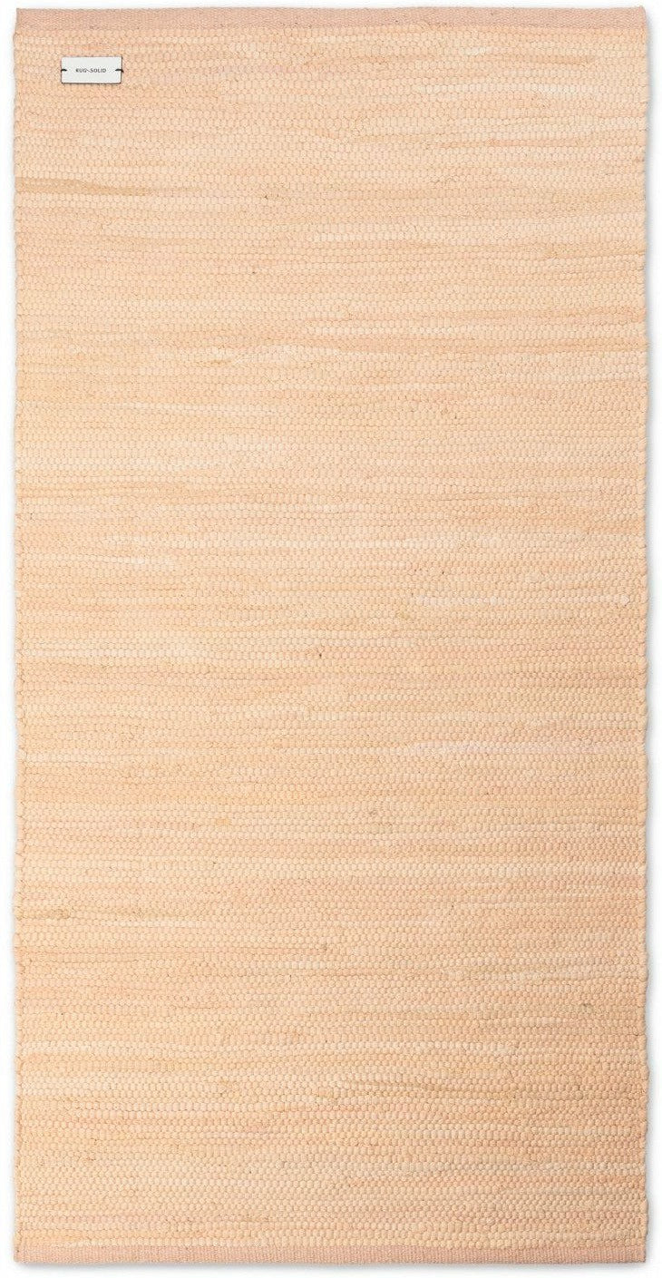 Rug Solid Cotton Carpet Soft Peach, 75 X 200 Cm