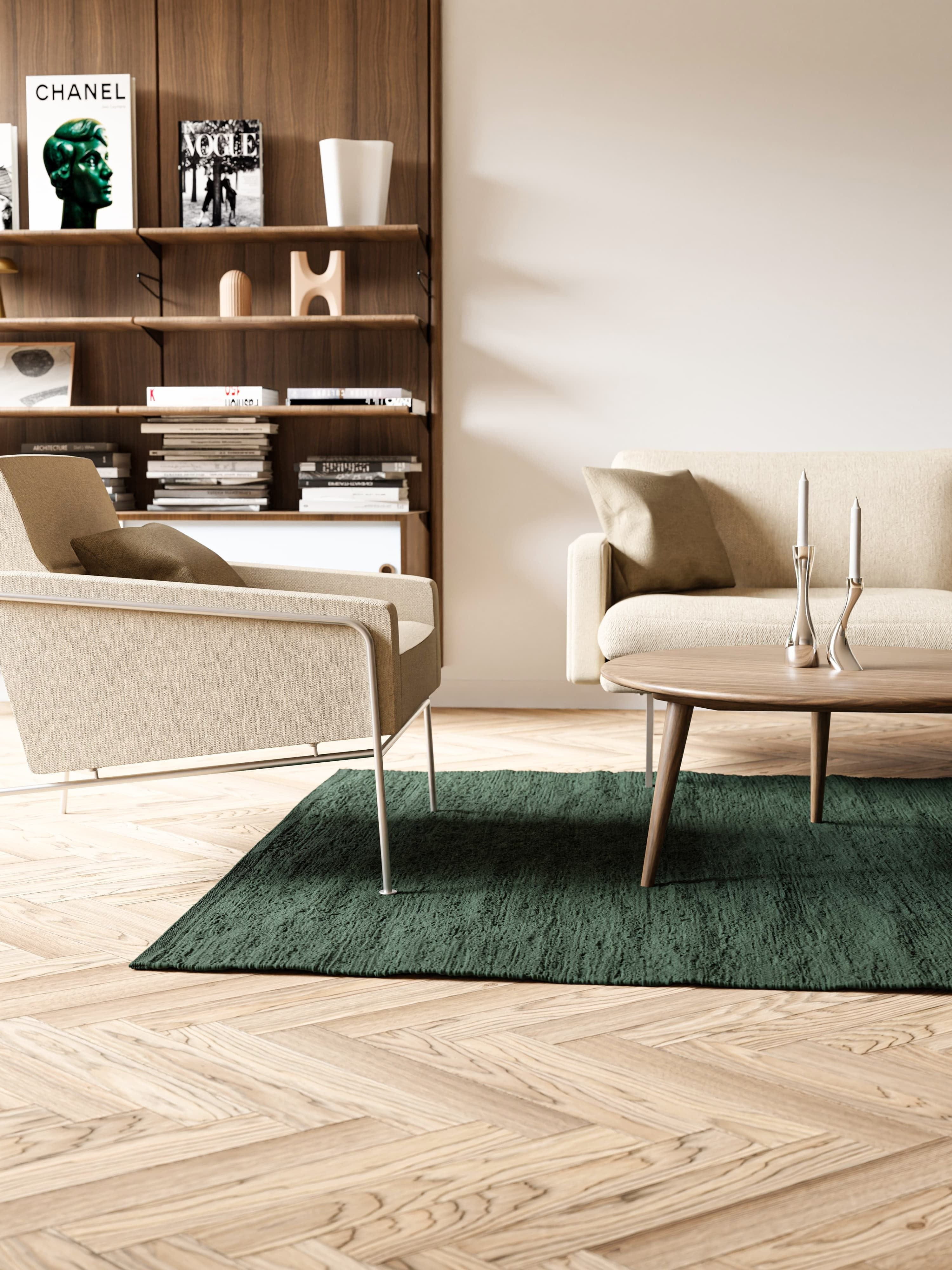 [product_category]-Rug Solid Cotton Rug 170 X 240 Cm, Moss-Rug Solid-5711655209605-20960-RUG-5