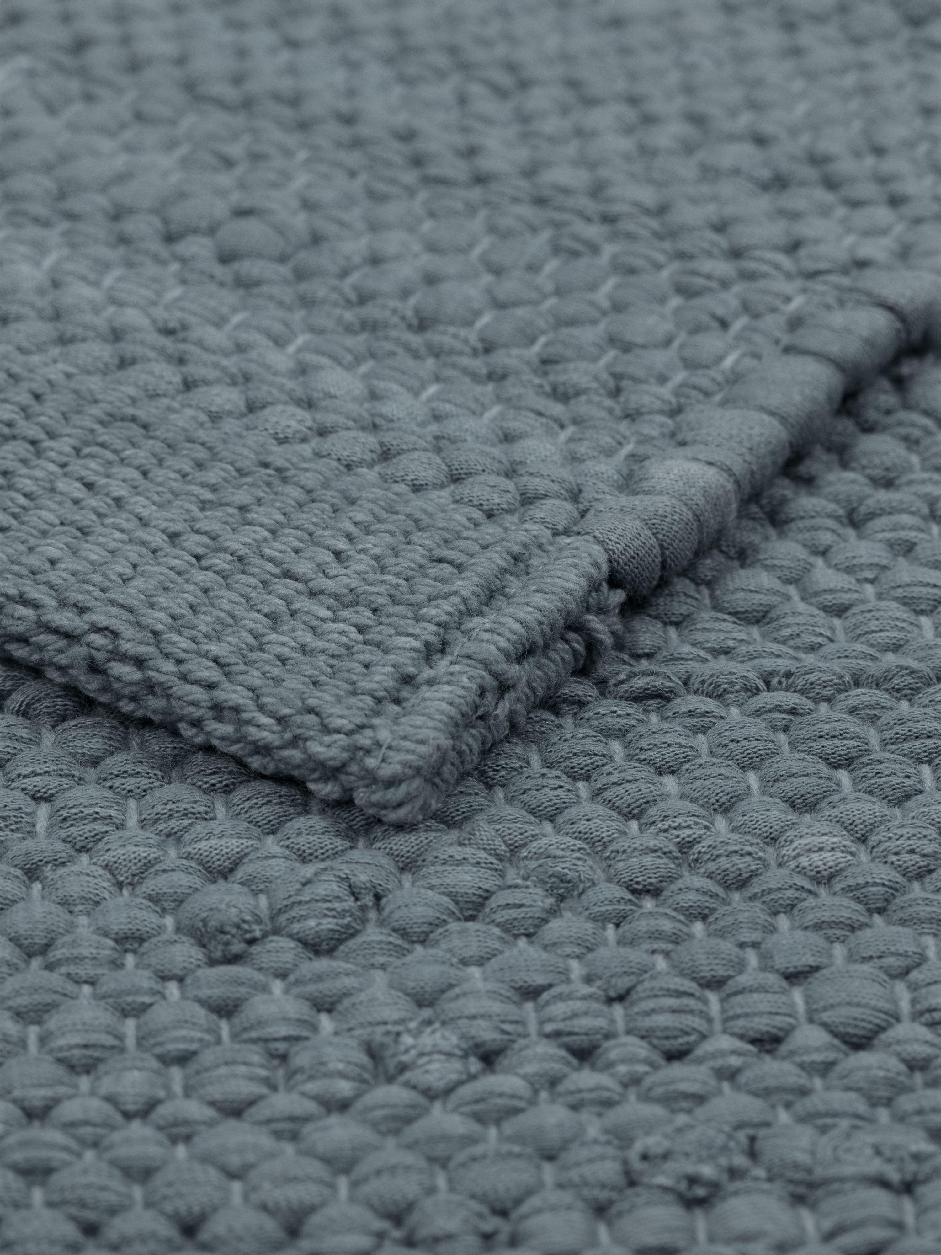 [product_category]-Rug Solid Cotton Rug 65 X 135 Cm, Steel Grey-Rug Solid-5711655202033-20203-RUG-2