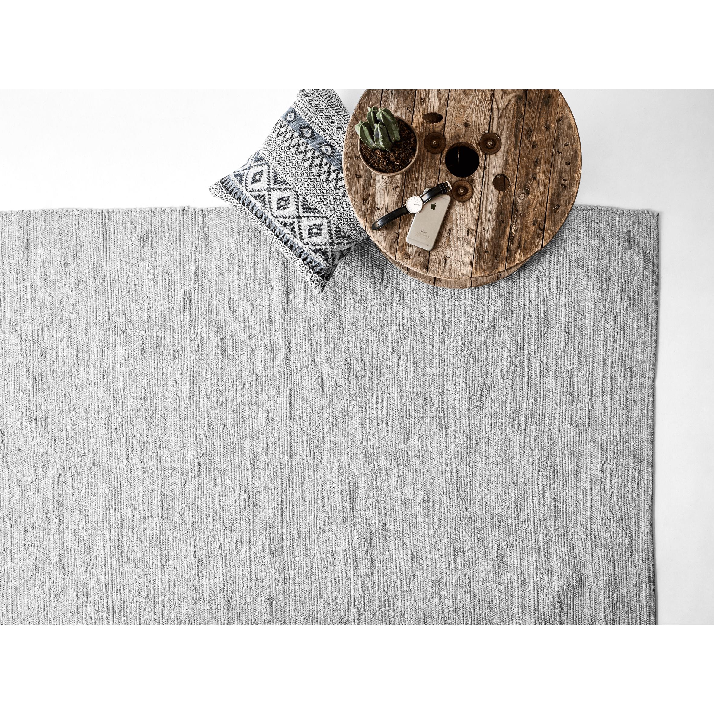 Rug Solid Bomuldstæppe lysegrå, 60 x 90 cm