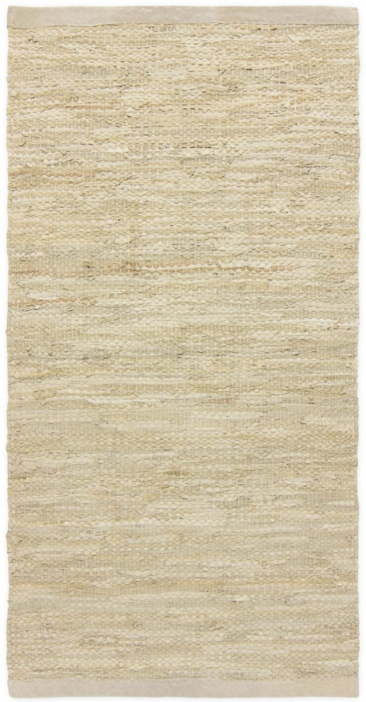 Rug Solid Læder tæppe beige, 60 x 90 cm