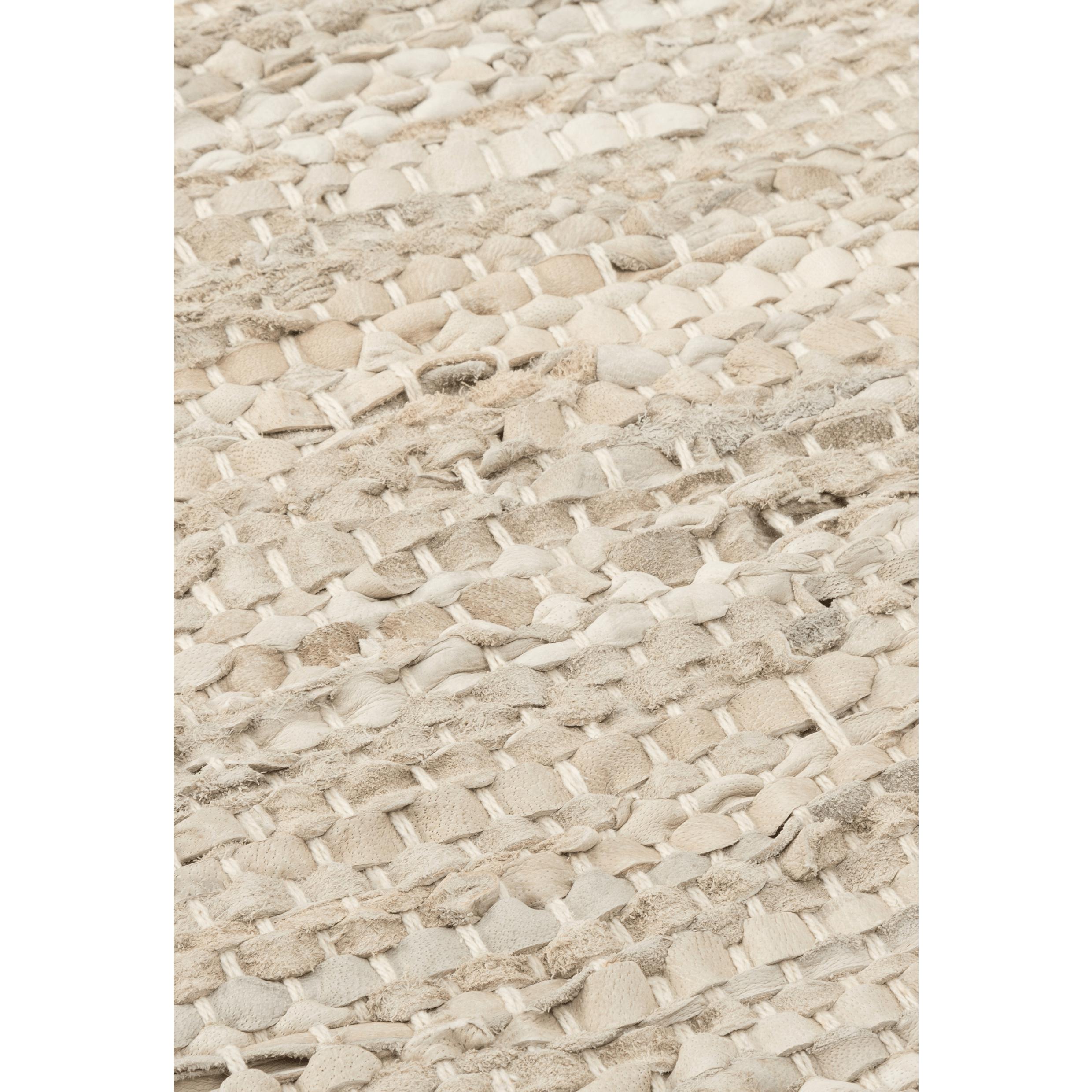 Rug Solid Læder tæppe beige, 60 x 90 cm