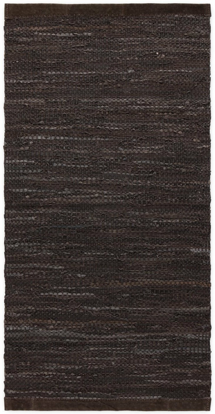 Rug Solid Læder tæppe choco, 200 x 300 cm