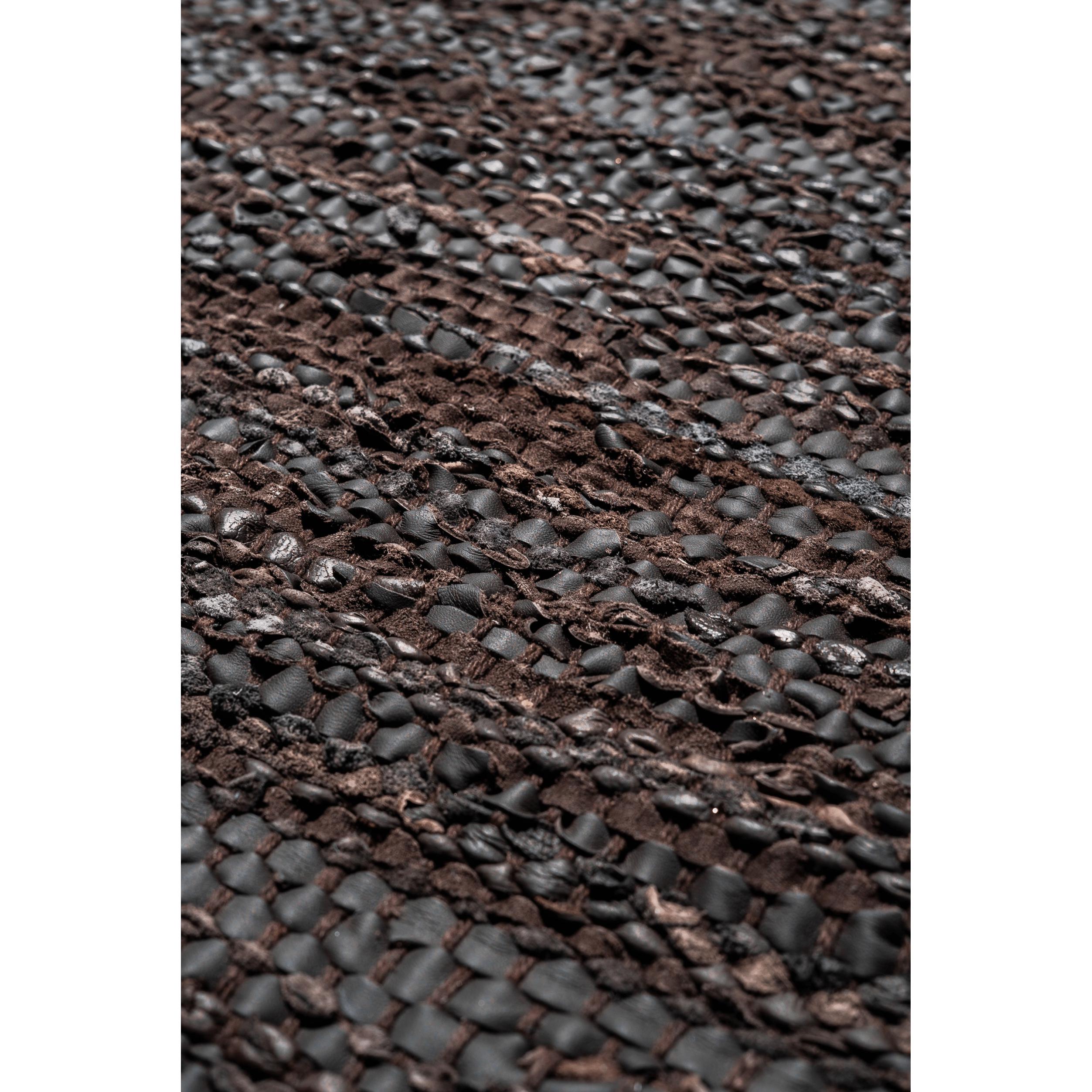 Rug Solid Læder tæppe choco, 200 x 300 cm