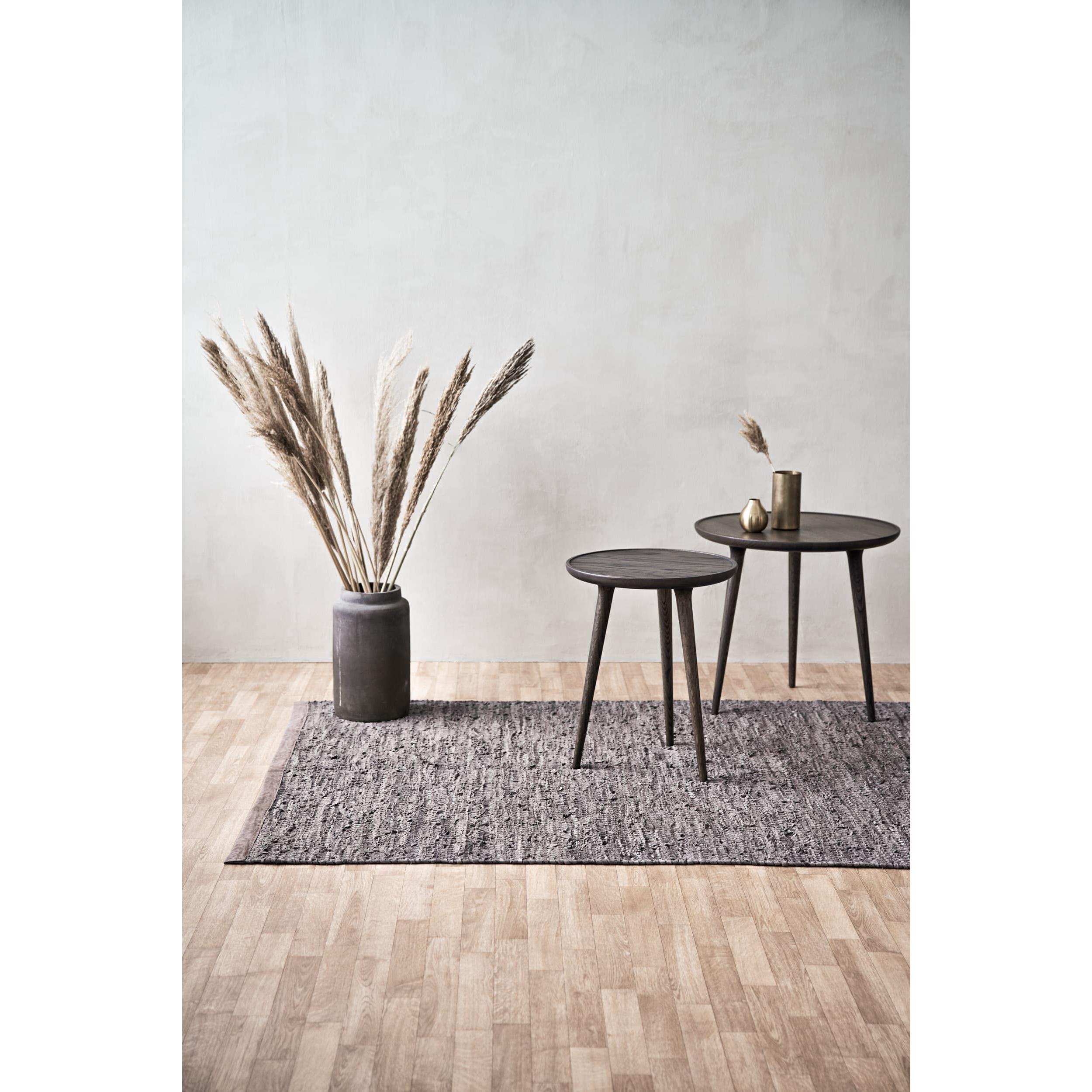 Rug Solid Læder tæppe træ, 60 x 90 cm