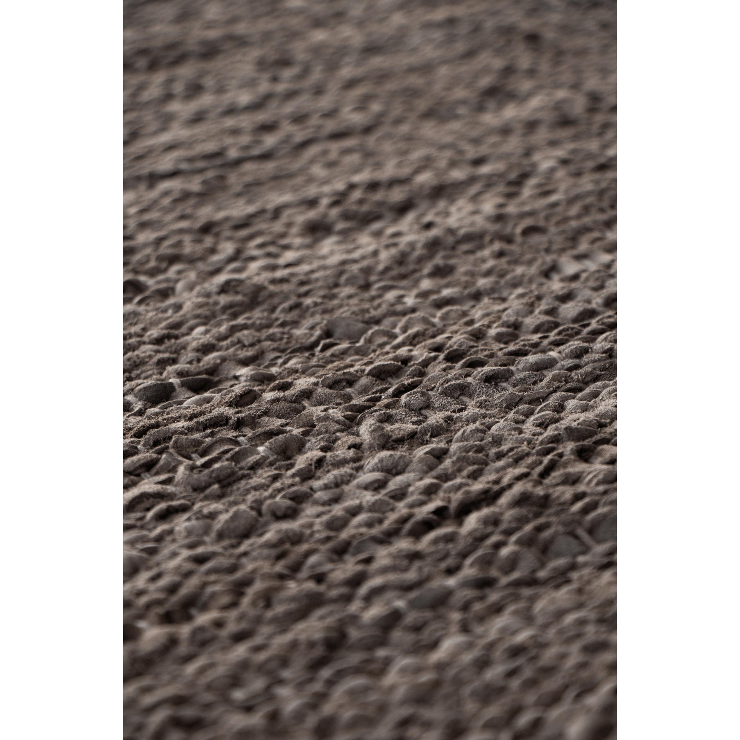 Rug Solid Læder tæppe træ, 65 x 135 cm