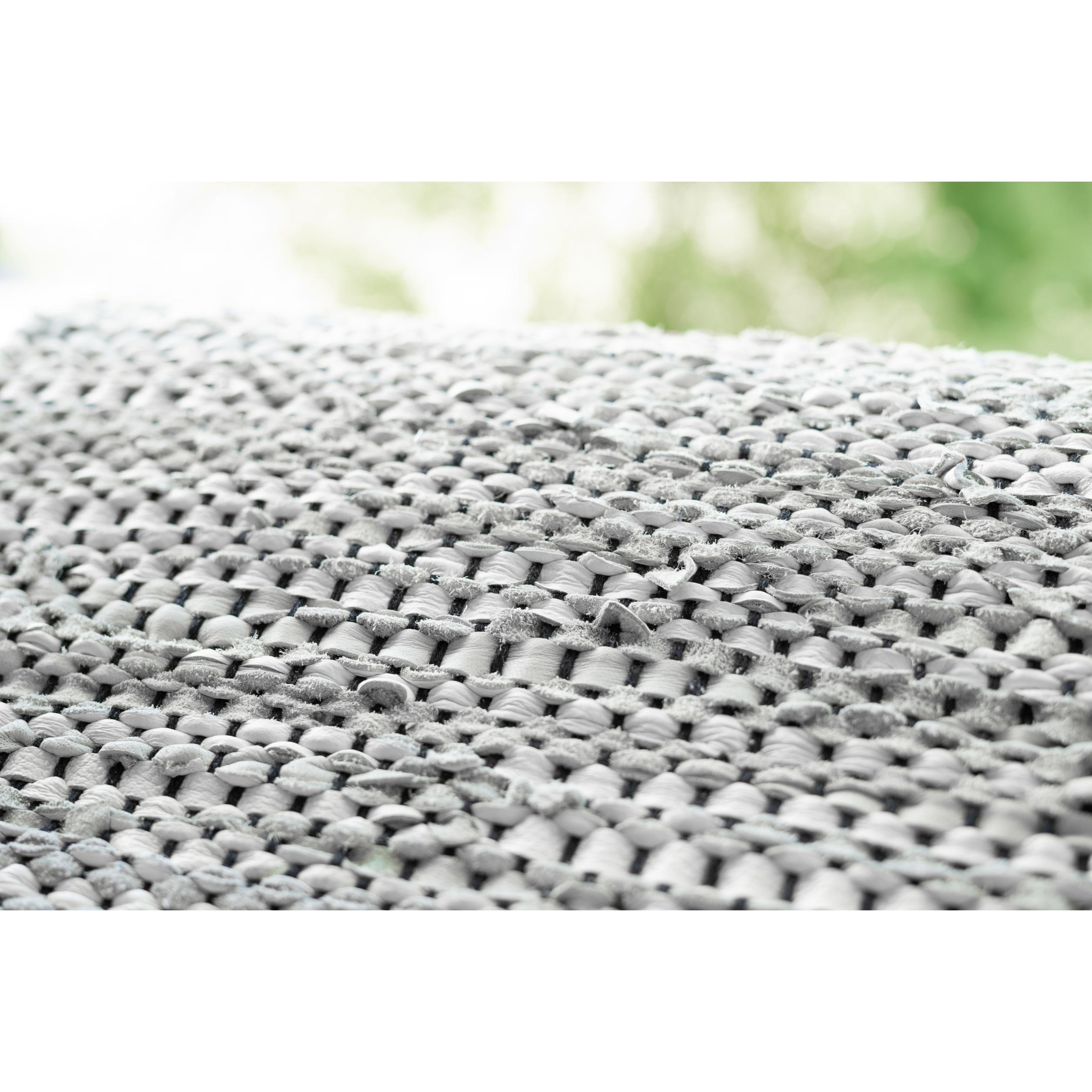 Rug Solid Lædertæppe lysegrå, 170 x 240 cm