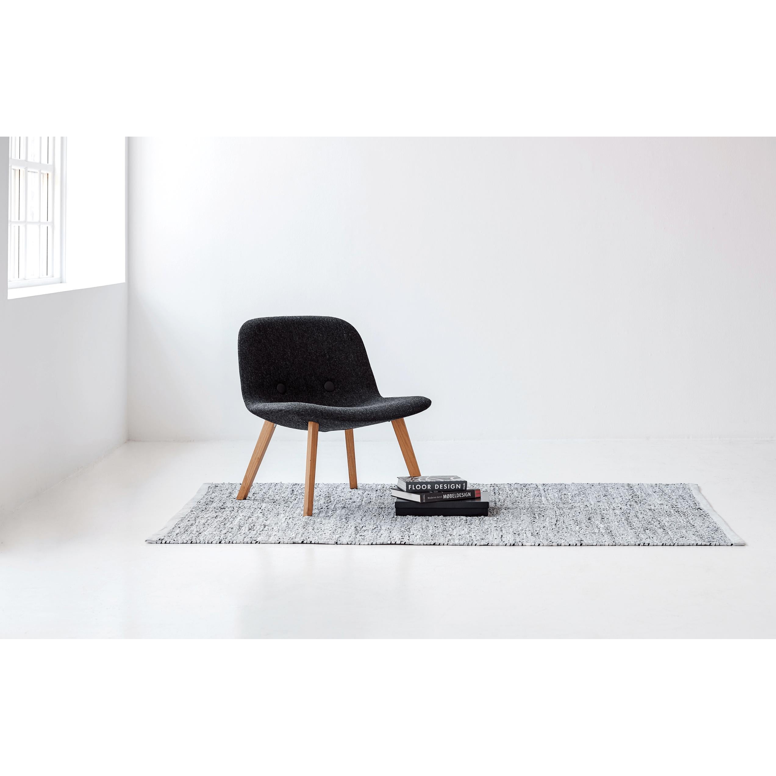 Rug Solid Lædertæppe lysegrå, 65 x 135 cm