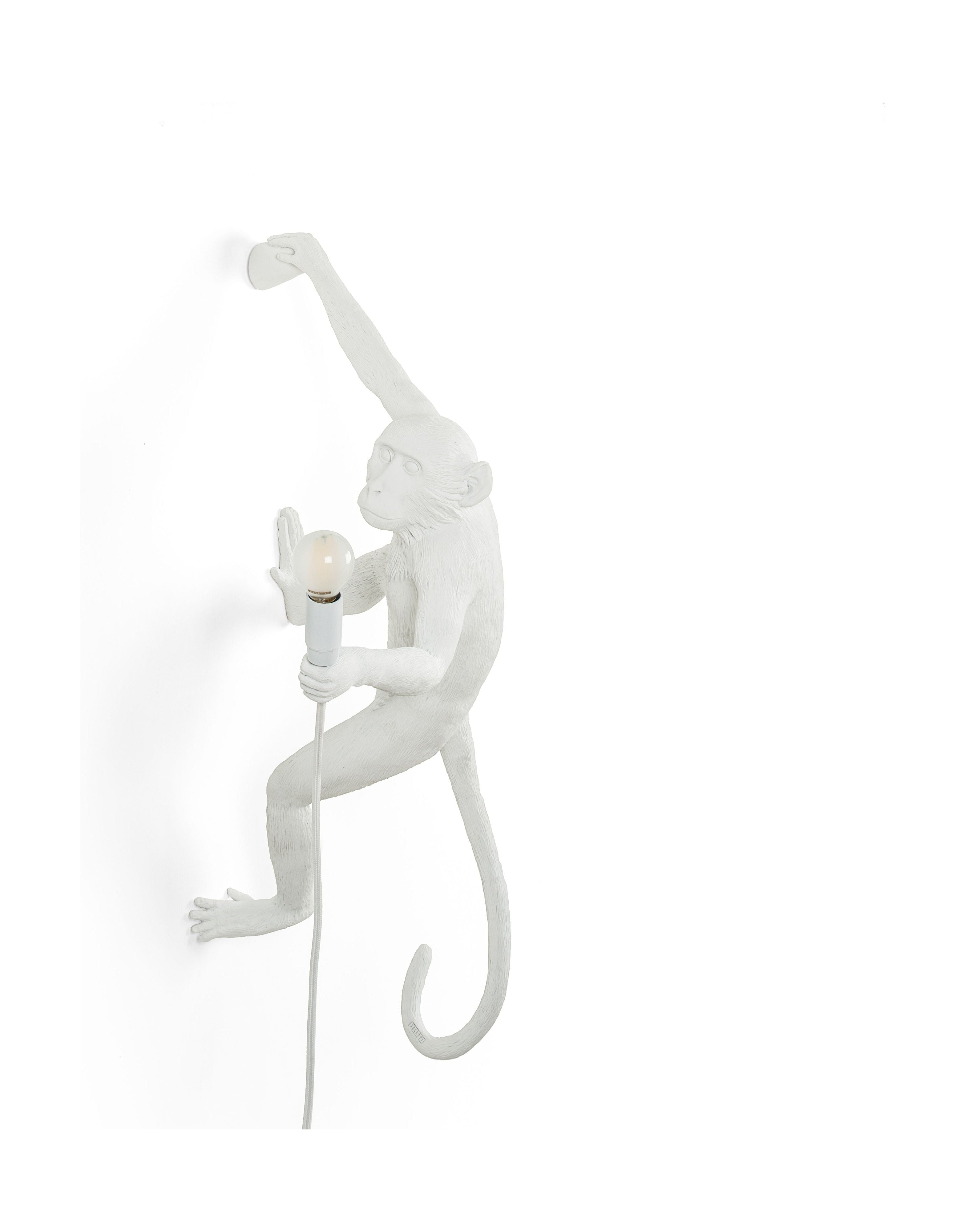[product_category]-Seletti Monkey Indoor Lamp White, Hanging Right Hand-Seletti-8008215148793-14879-SEL-1