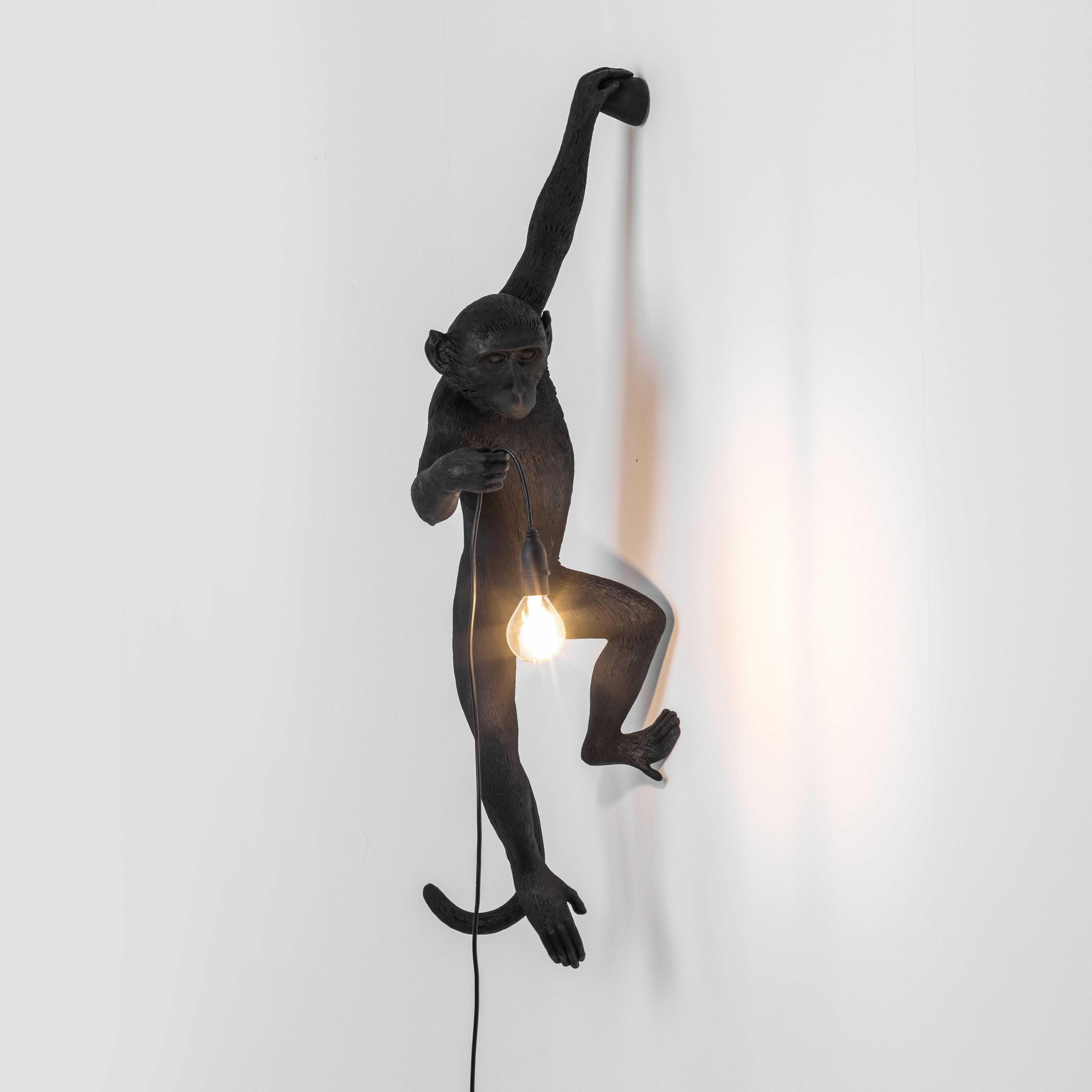 [product_category]-Seletti Monkey Outdoor Lamp Black, Hanging Left Hand-Seletti-8008215149219-14921-SEL-9
